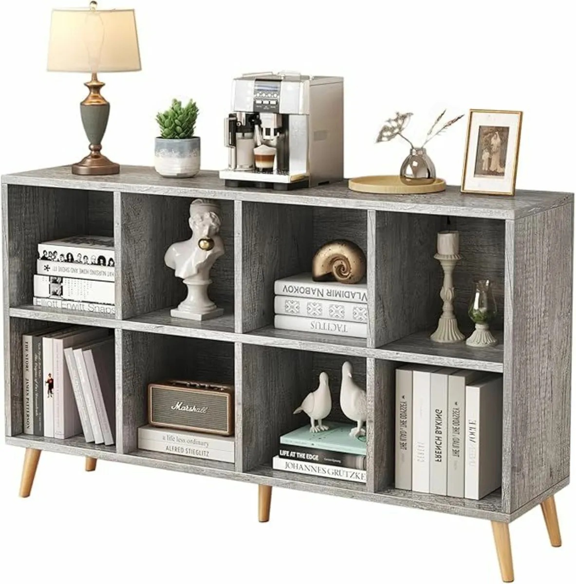 Bookshelf 2 Tier with Legs office 120cm TV stand - Image 2