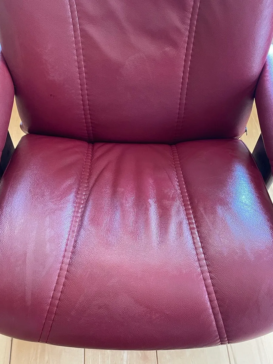 Ekornes Leather Stressless Chair & Footrest - Image 4
