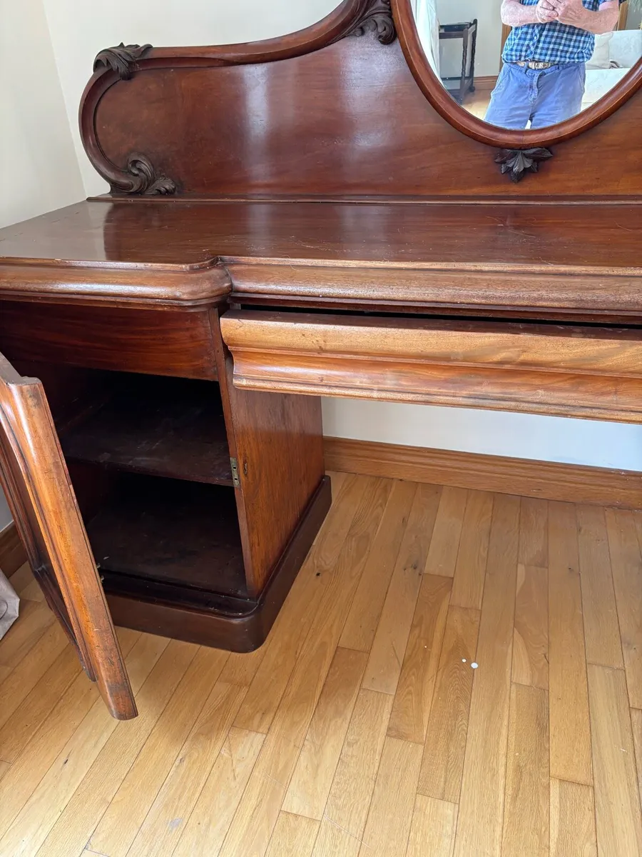 Sideboard antique with mirror - Image 2