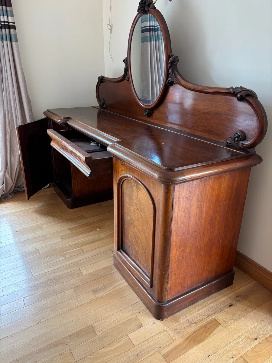 Sideboard antique with mirror - Image 3