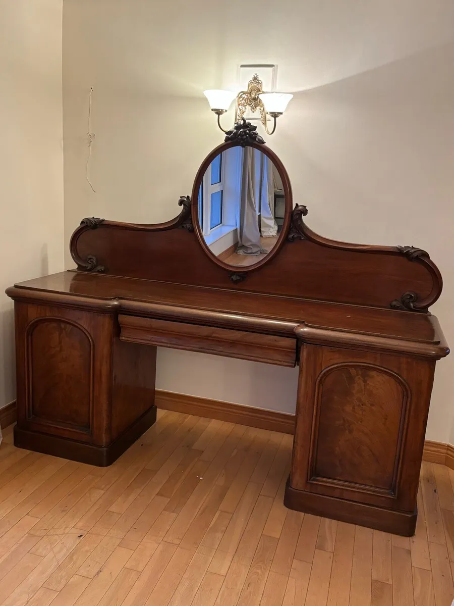 Sideboard antique with mirror - Image 4