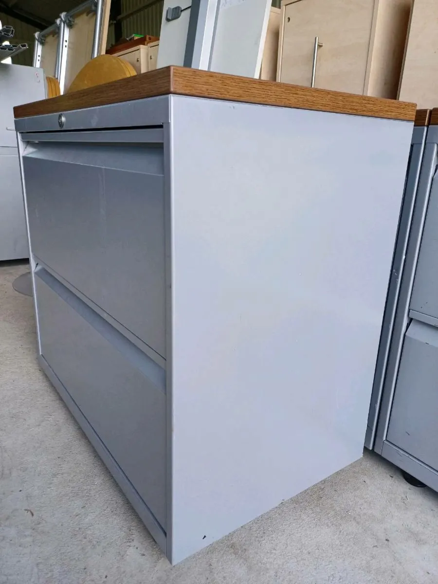 74cm Steel Bisley 2 Drawer Slider Cabinets - Image 2