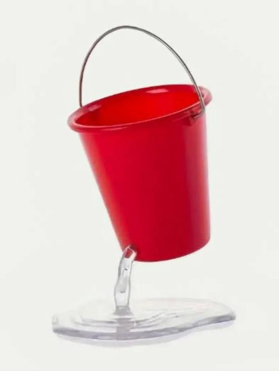 MINI PLASTIC BUCKET PENCIL HOLDER (BRAND NEW). - Image 1