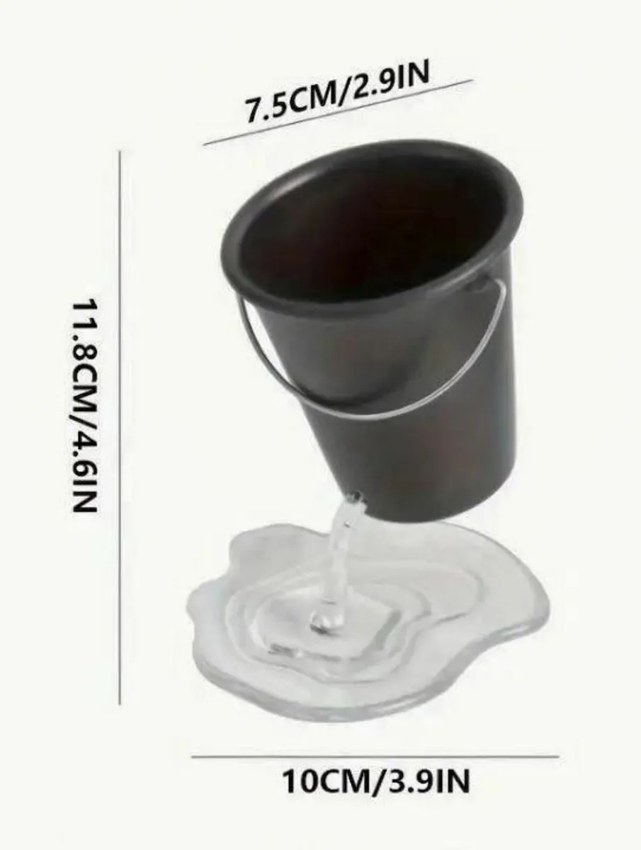 MINI PLASTIC BUCKET PENCIL HOLDER (BRAND NEW). - Image 4