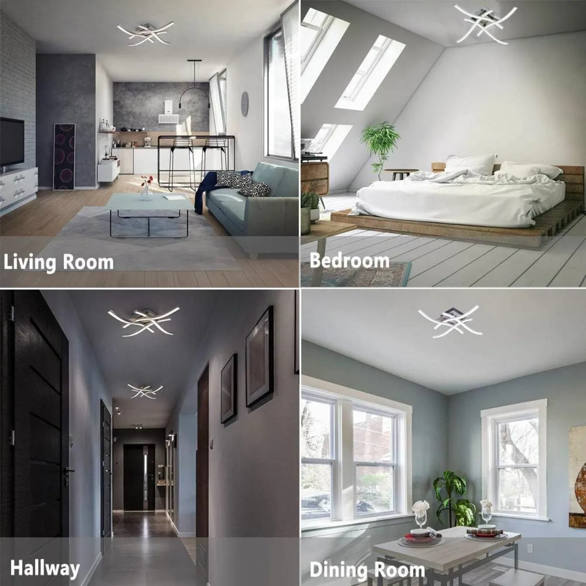 LED Ceiling Light, Elegant Design Cool White - Image 3