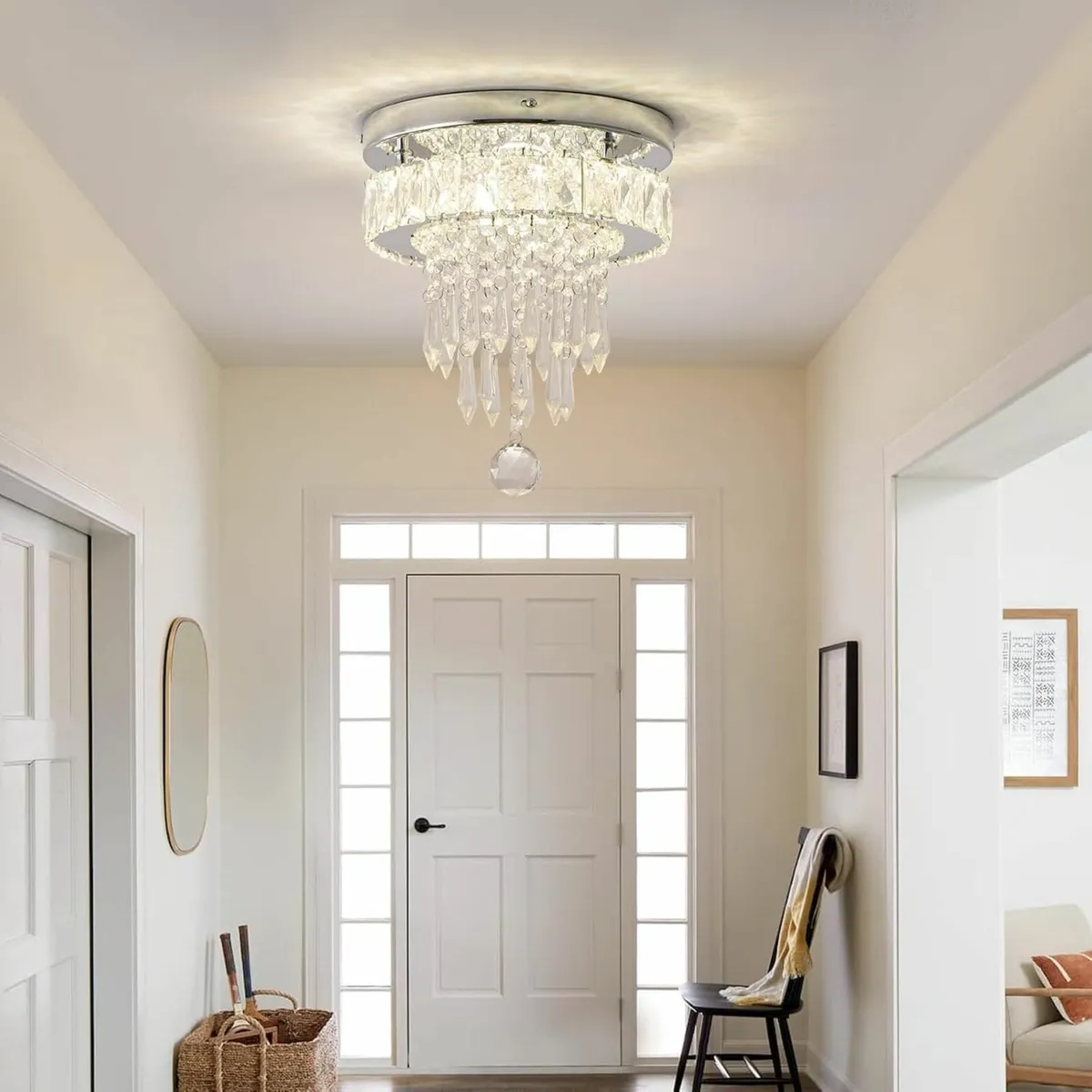 Modern Crystal Ceiling Chandeliers Dimmable LED - Image 2