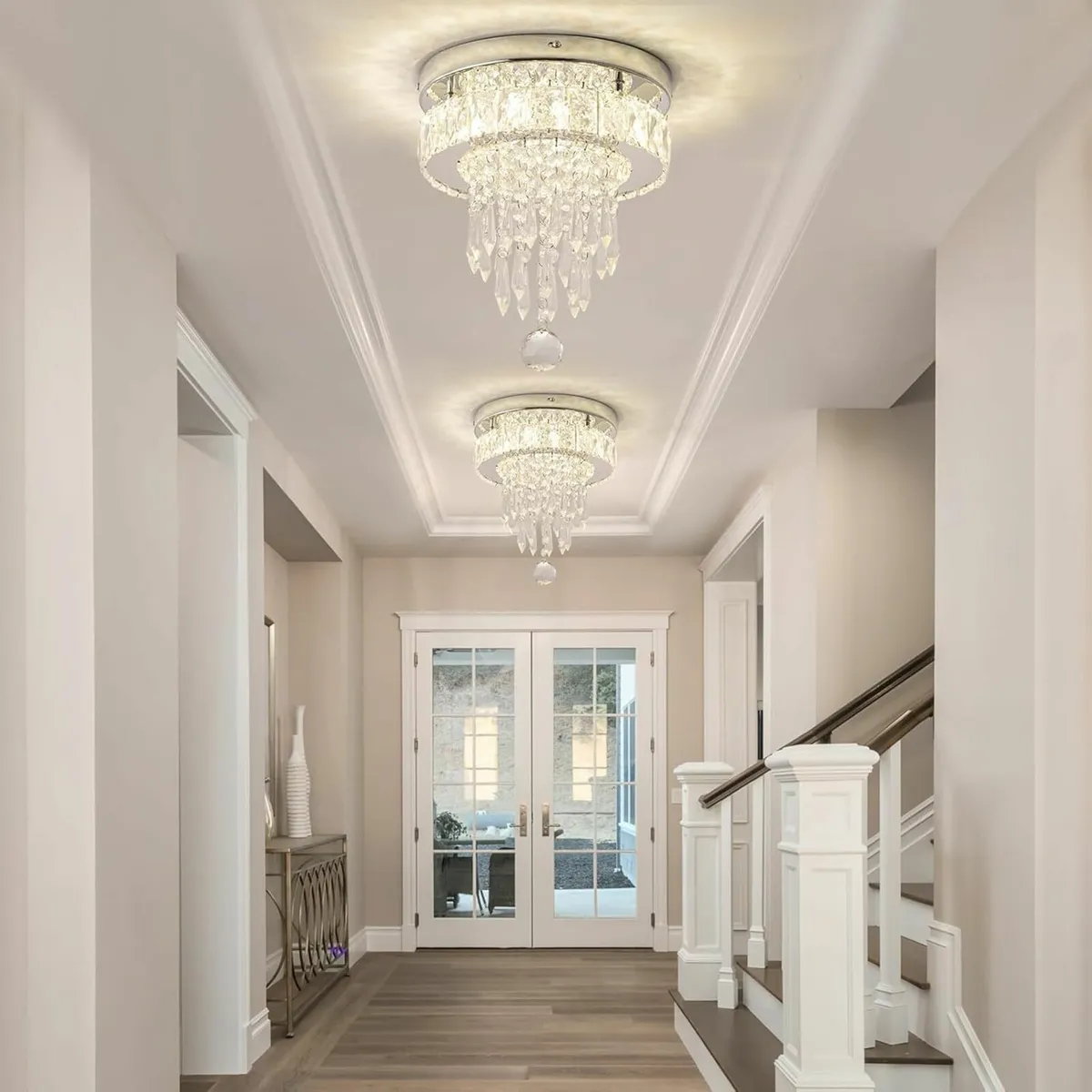 Modern Crystal Ceiling Chandeliers Dimmable LED - Image 4