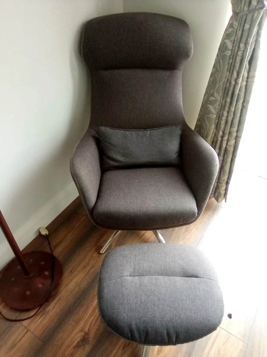 Grey reclining chair
