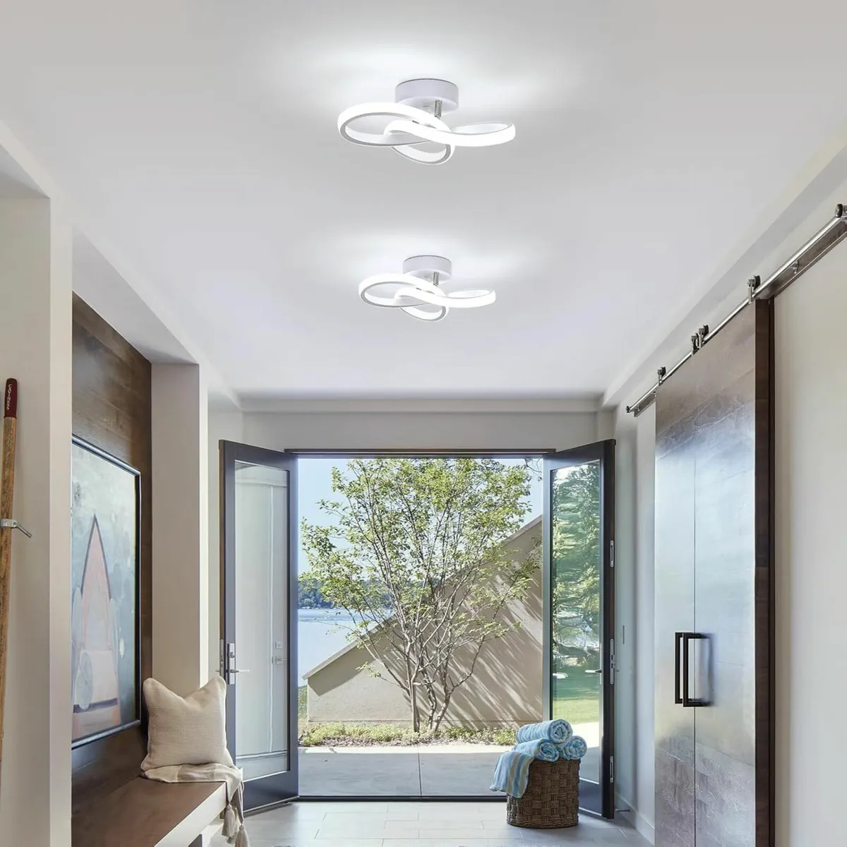 LED Ceiling Light, 22W Super Bright Modern White - Image 3