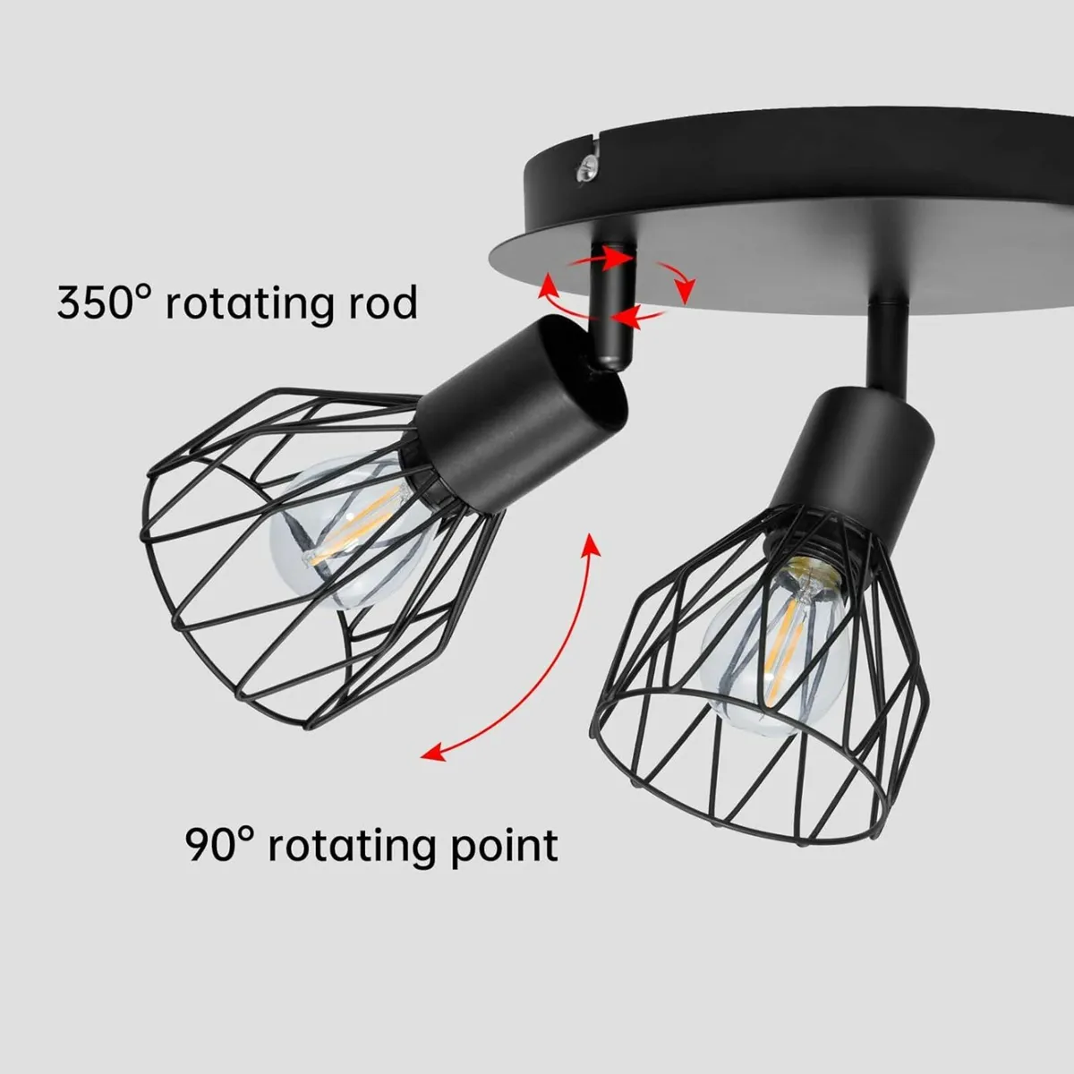 Spot Light Fittings Adjustable 3 Way Ceiling Light - Image 4