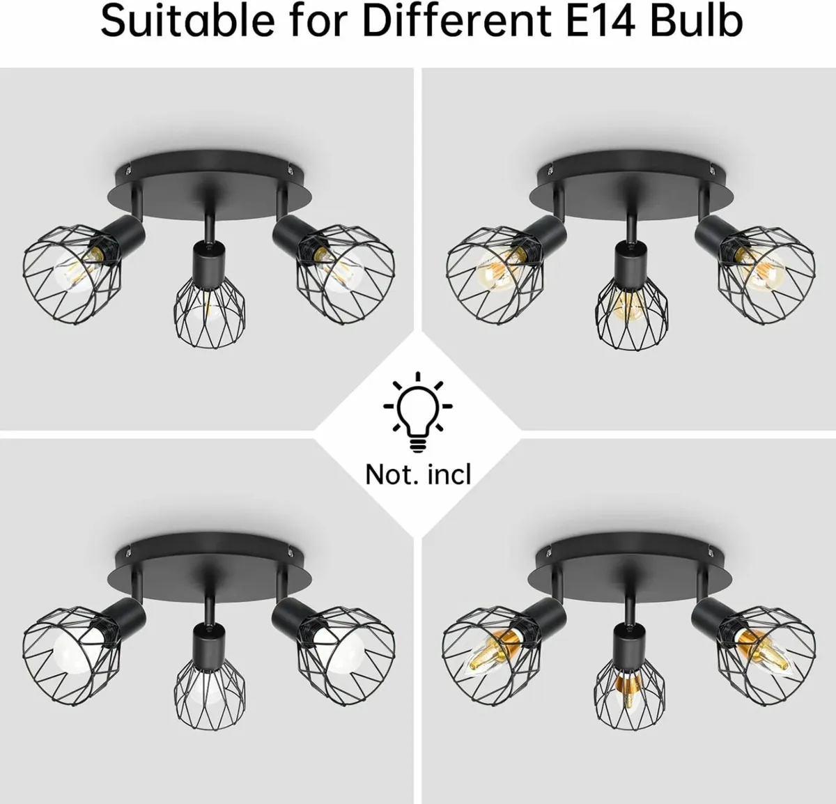 Spot Light Fittings Ceilings light Adjustable3 Way - Image 2