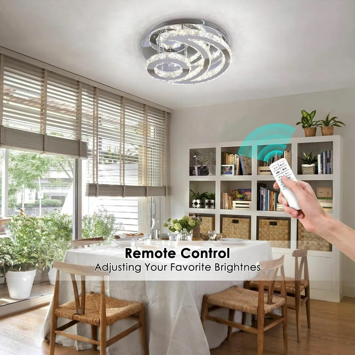 Crystal Chandelier Dimmable LED Ceiling Light - Image 4