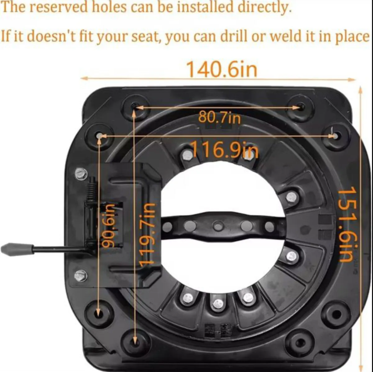 Universal Swivel Base 360 seat VAN NEW - Image 4