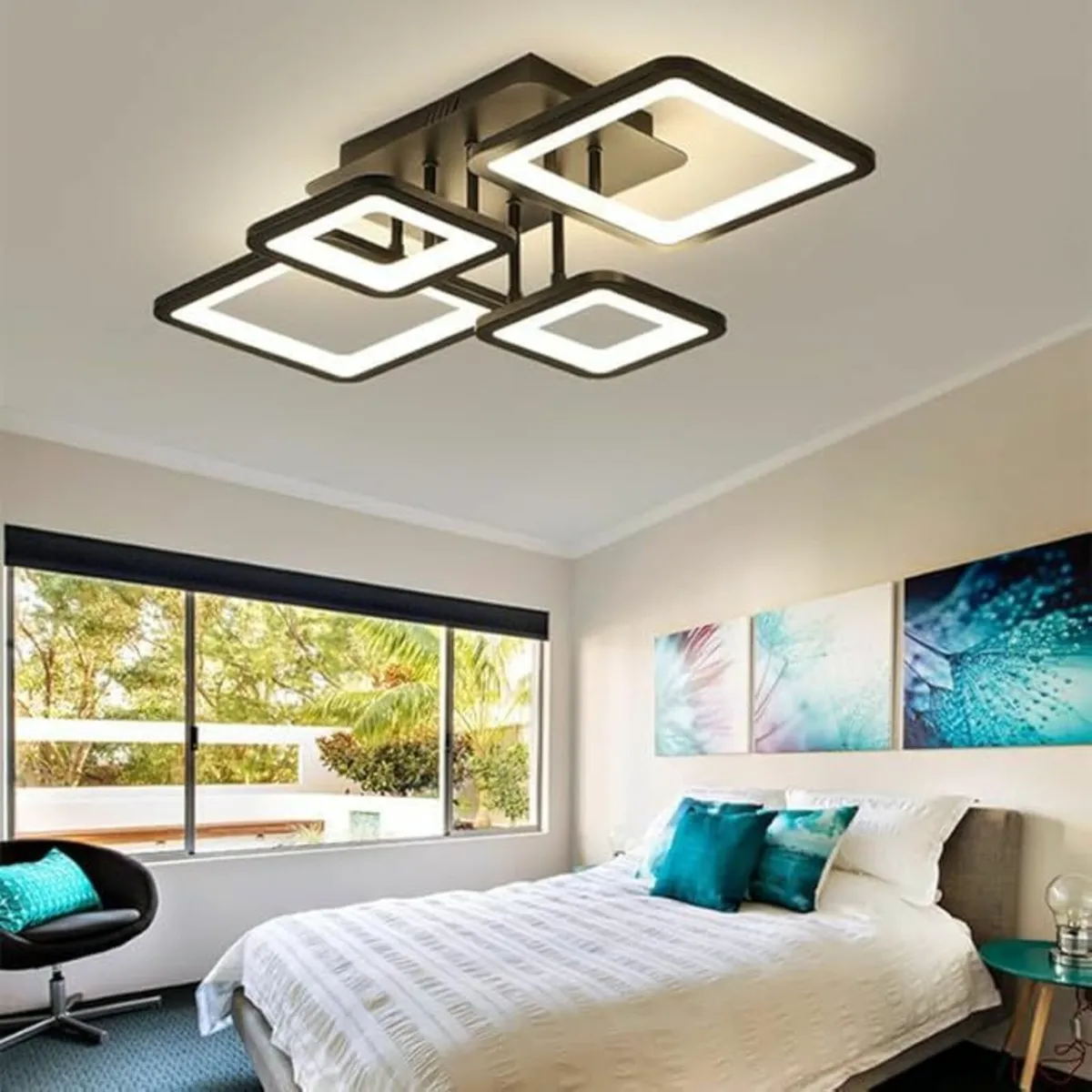 Modern LED Ceiling Light Dimmable Remote Control - Image 4