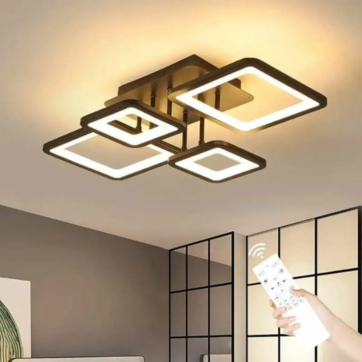 Modern LED Ceiling Light Dimmable Remote Control - Image 1