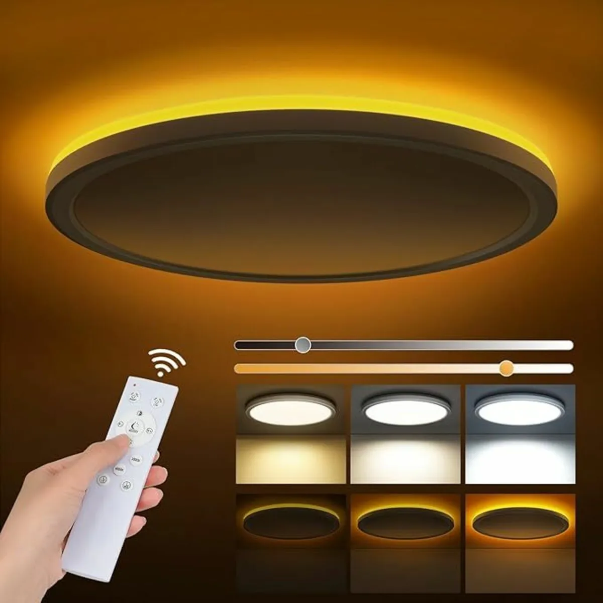 LED Ceiling Lights for Bedroom 24W Dimmable - Image 1