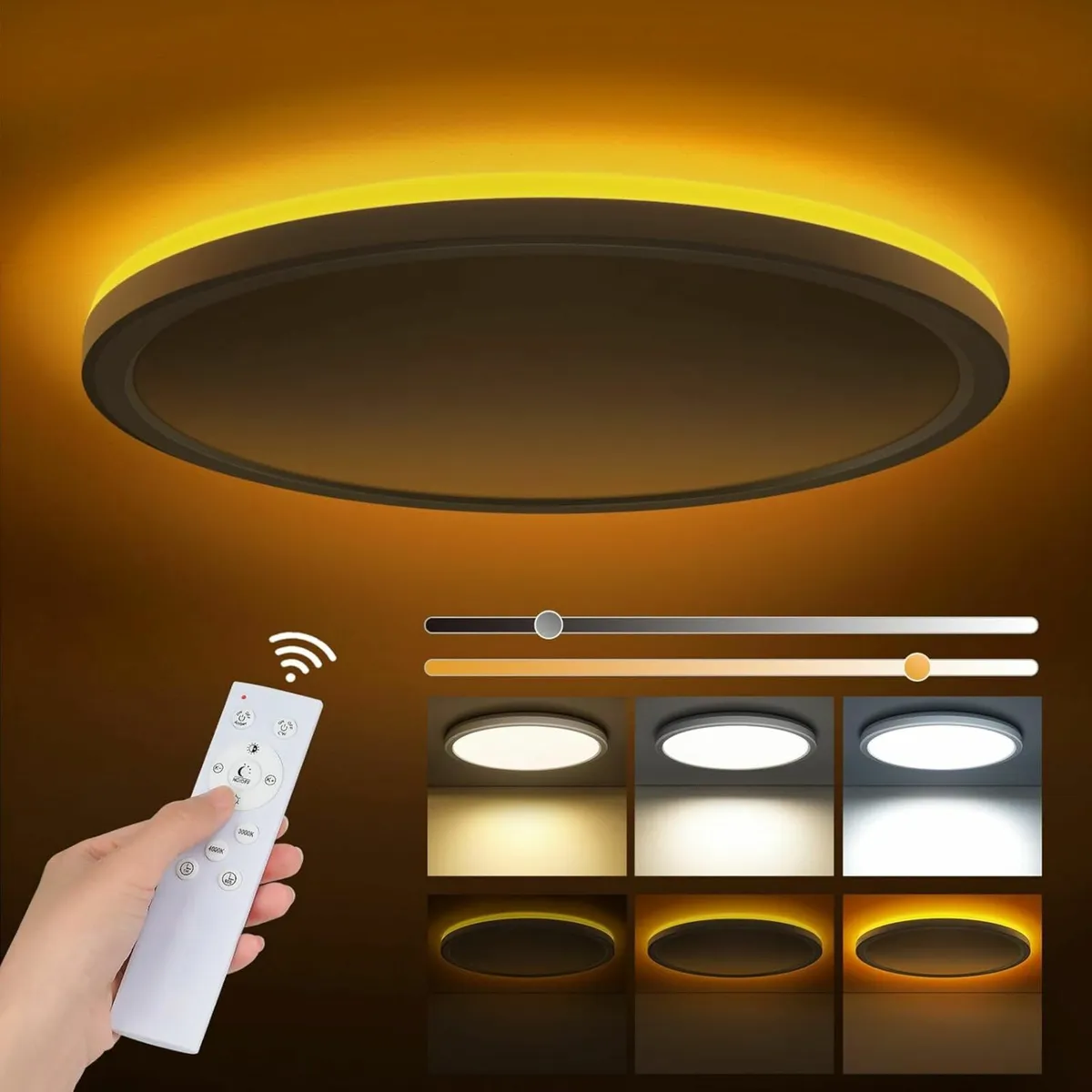 LED Ceiling Lights for Bedroom 24W Dimmable - Image 4