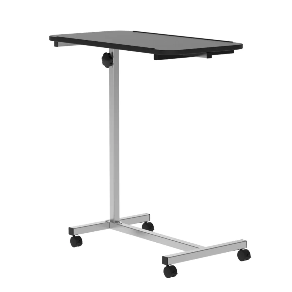 Height Adjustable Overbed Table with Wheels, C Sha - Image 1