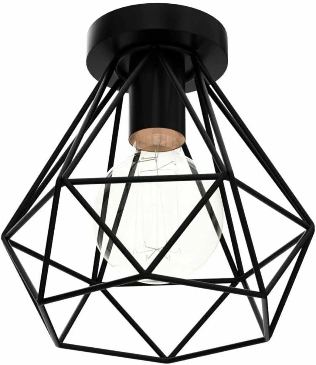 Vintage Flush Mount Light, Black Hallway Bedroom - Image 2