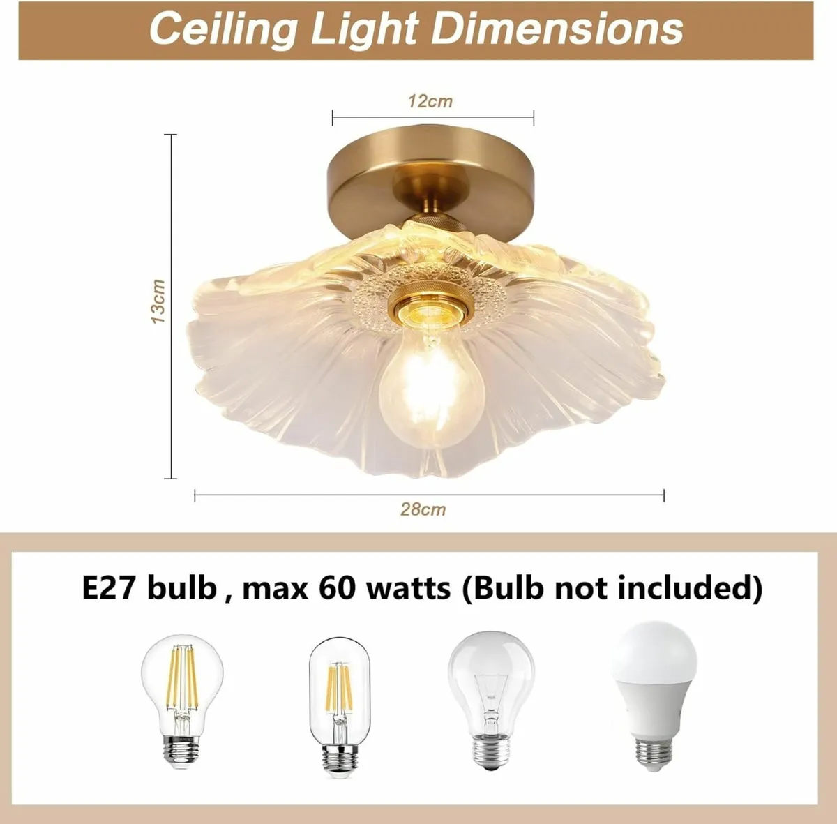 2 Pack Chandelier Flush Mount Ceiling Light - Image 3