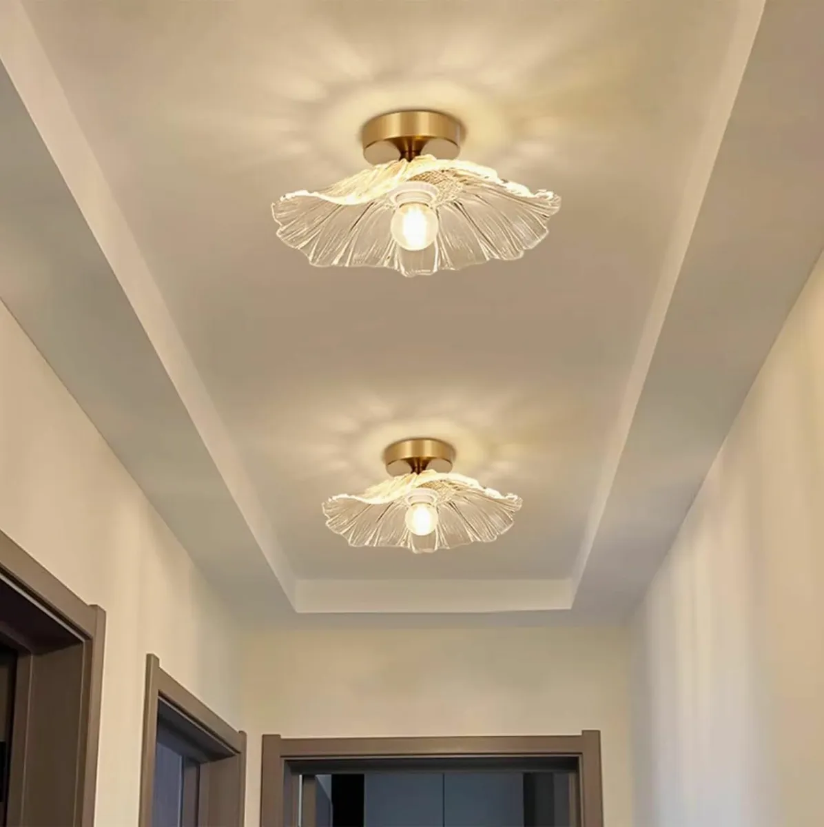 2 Pack Chandelier Flush Mount Ceiling Light - Image 1