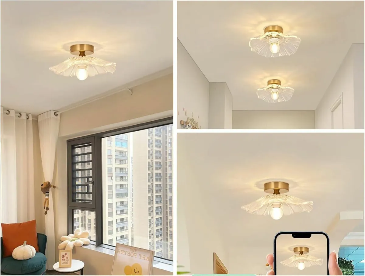 2 Pack Chandelier Flush Mount Ceiling Light - Image 4