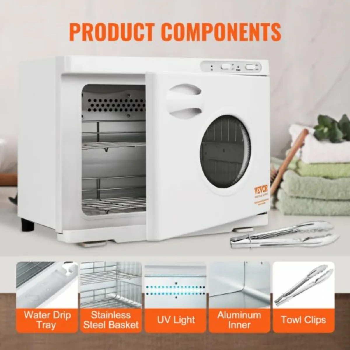 Hot Towel Warmer 23L Towel Warmer Cabinet with Two - Image 4