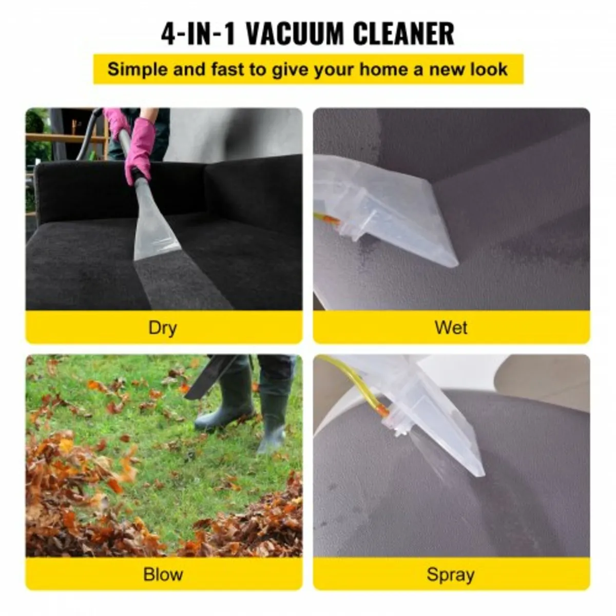 Wet Dry Vacuum Cleaner, 5.3 Gallon 2 Peak HP, 4-in - Image 2