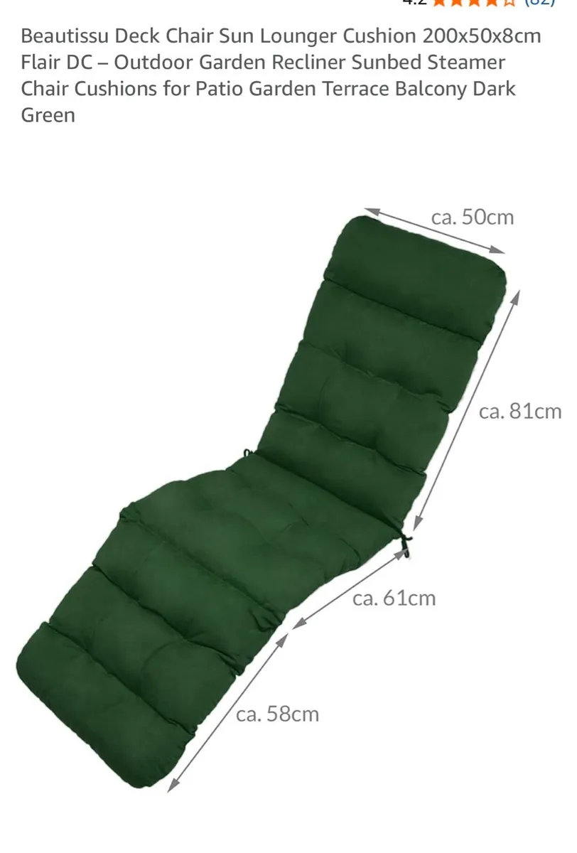 Cushions for Deckchair (2), New! - Image 1
