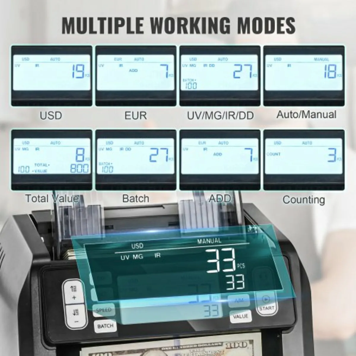Money Counter Machine Bill Counter with UV MG IR D - Image 4