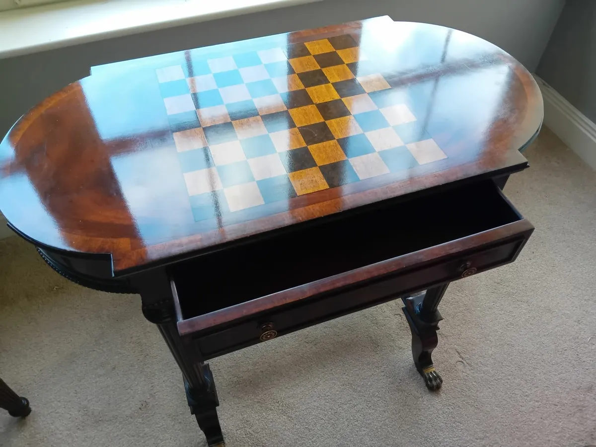 antique style chess table - Image 2