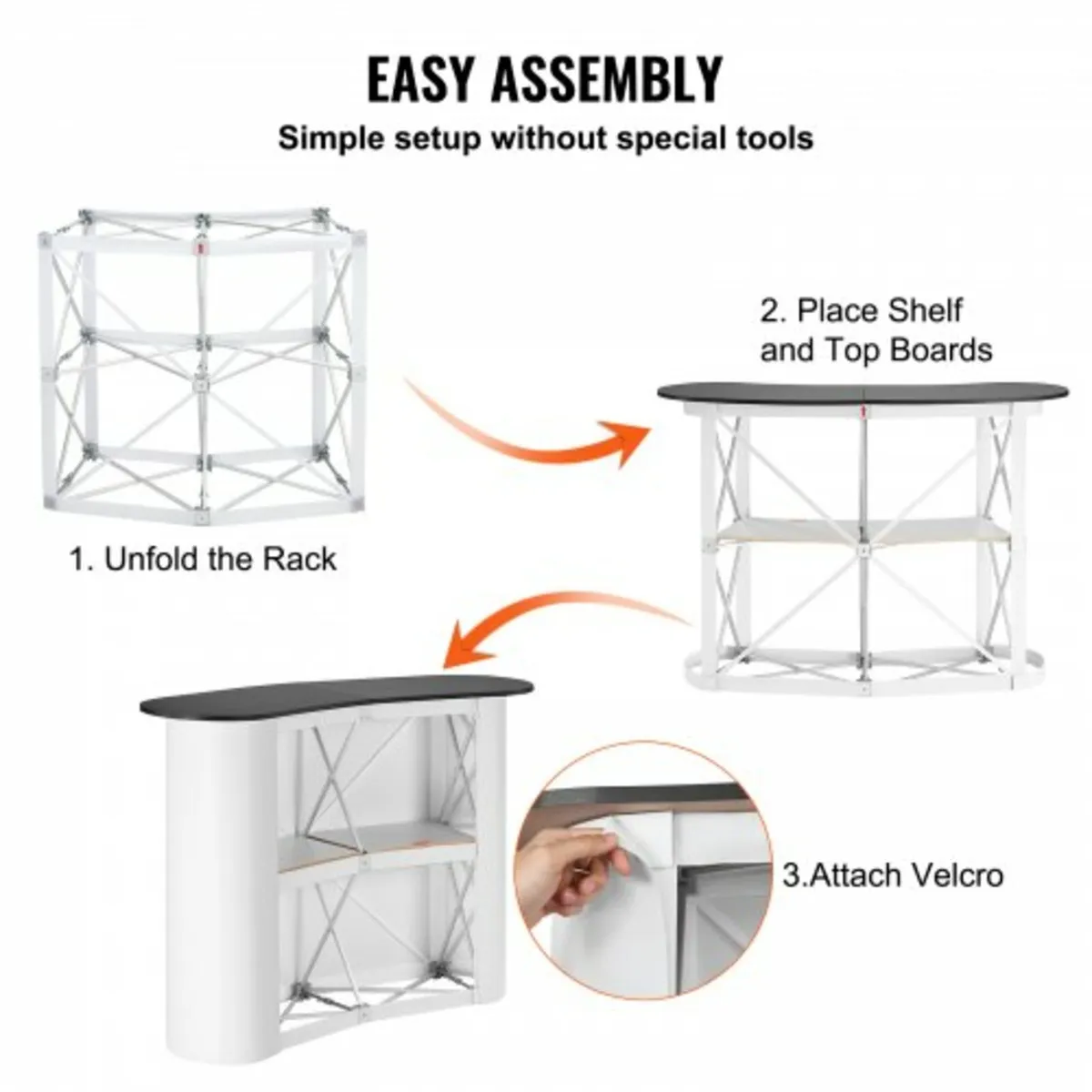 Portable Tradeshow Podium Table, 51.18" x 18.31" x - Image 2