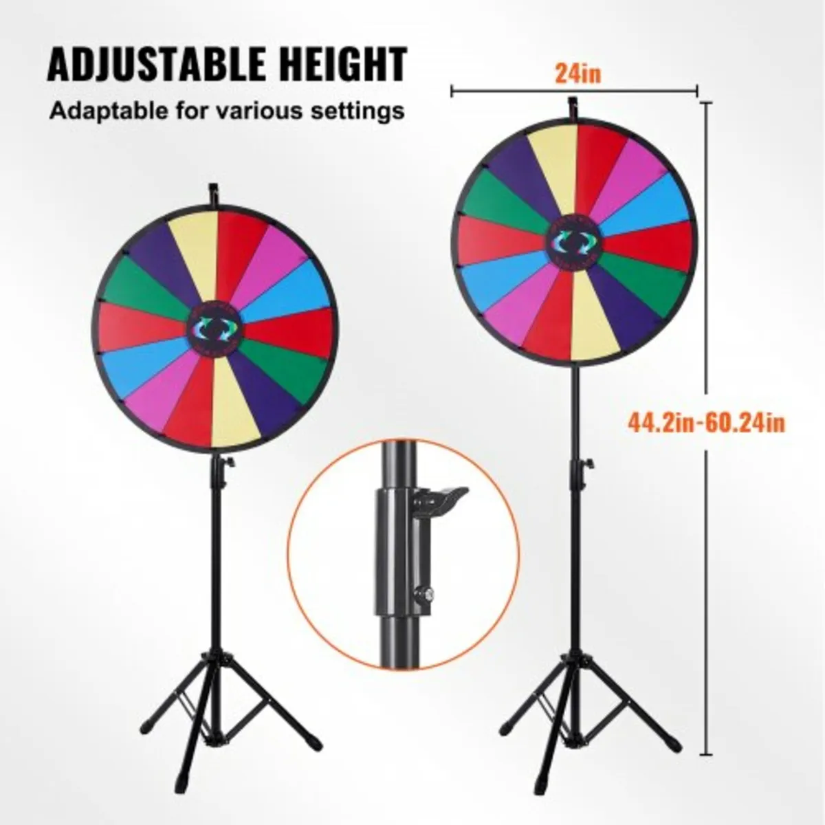 24” Color Prize Wheel Tripod Floor Stand Color Pri - Image 3