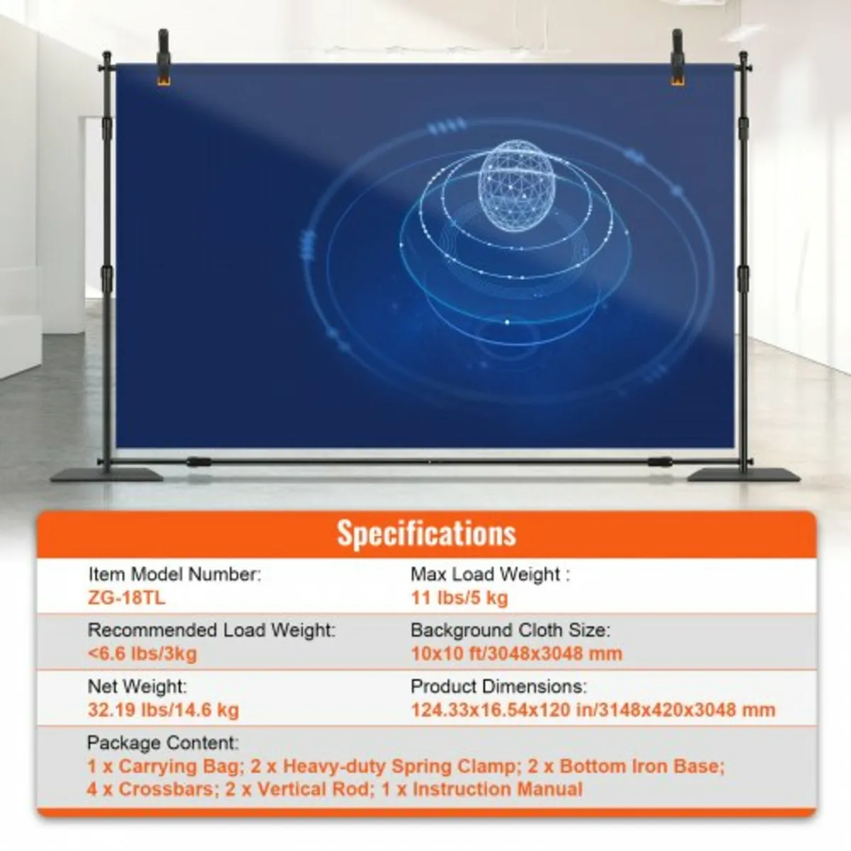 10ft x 10ft Pipe and Drape Kit, Heavy Duty Backdro - Image 3