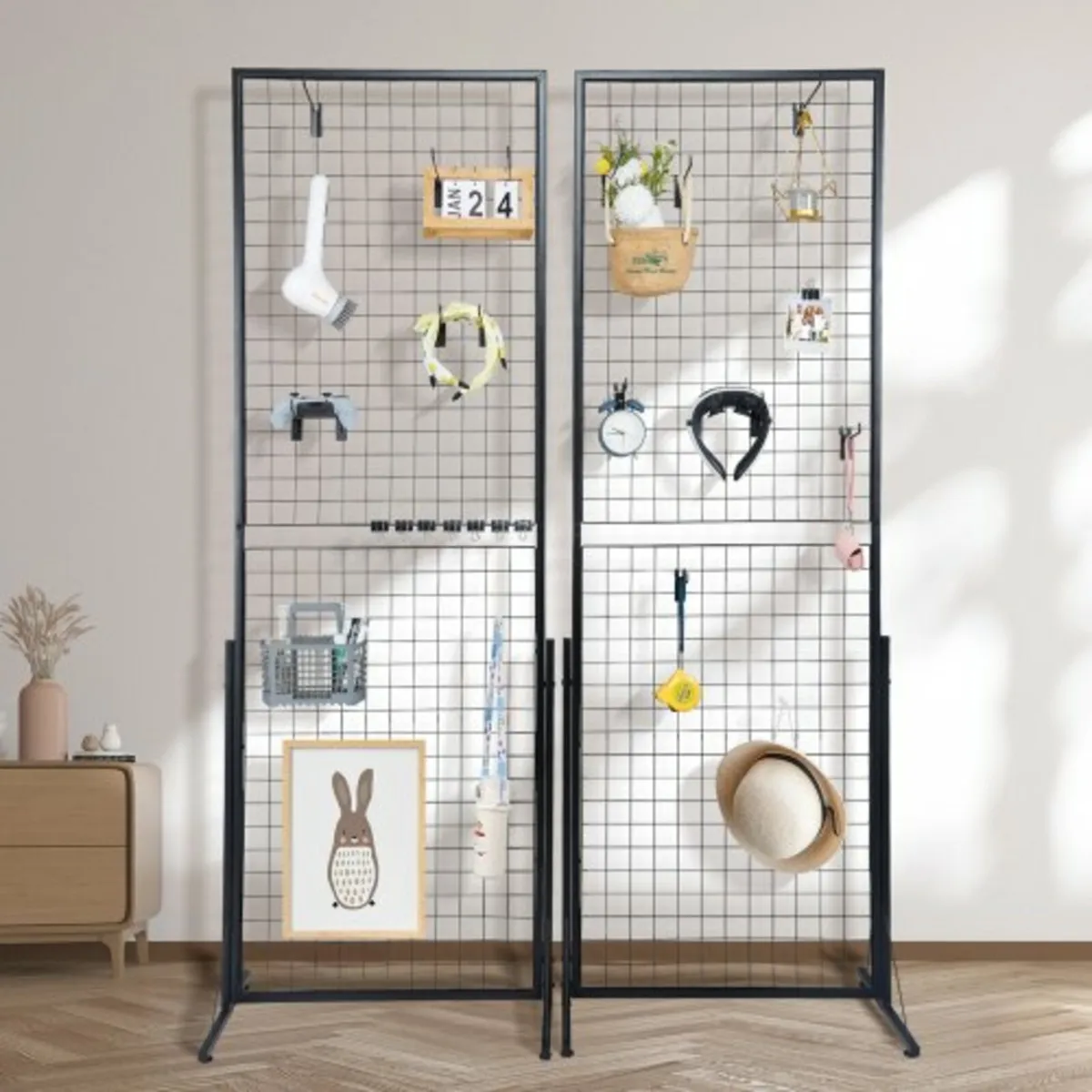 2' x 5.6' Grid Wall Panels Tower, 2 Packs Wire Gri - Image 4