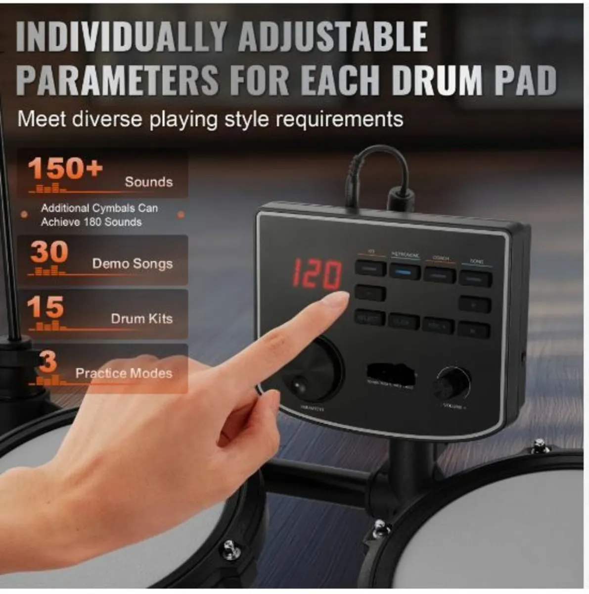 Electric Drum Set Electronic Drum Kit - Image 3