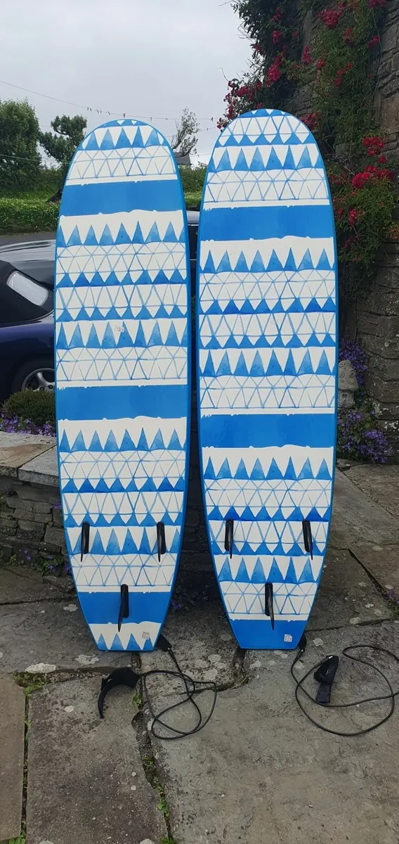 Pair of 7ft Foam Surfboards - Image 2