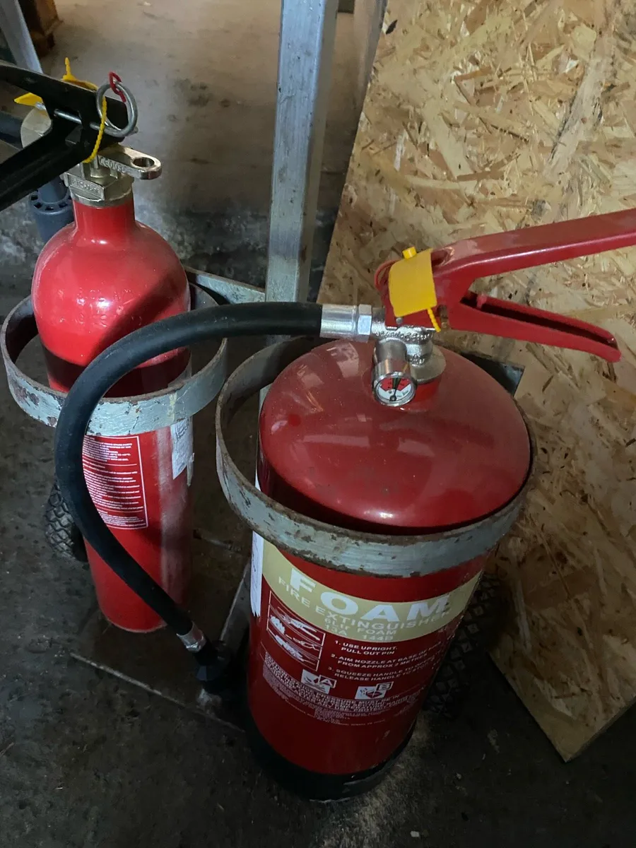Fire extinguishers and trolley - Image 2
