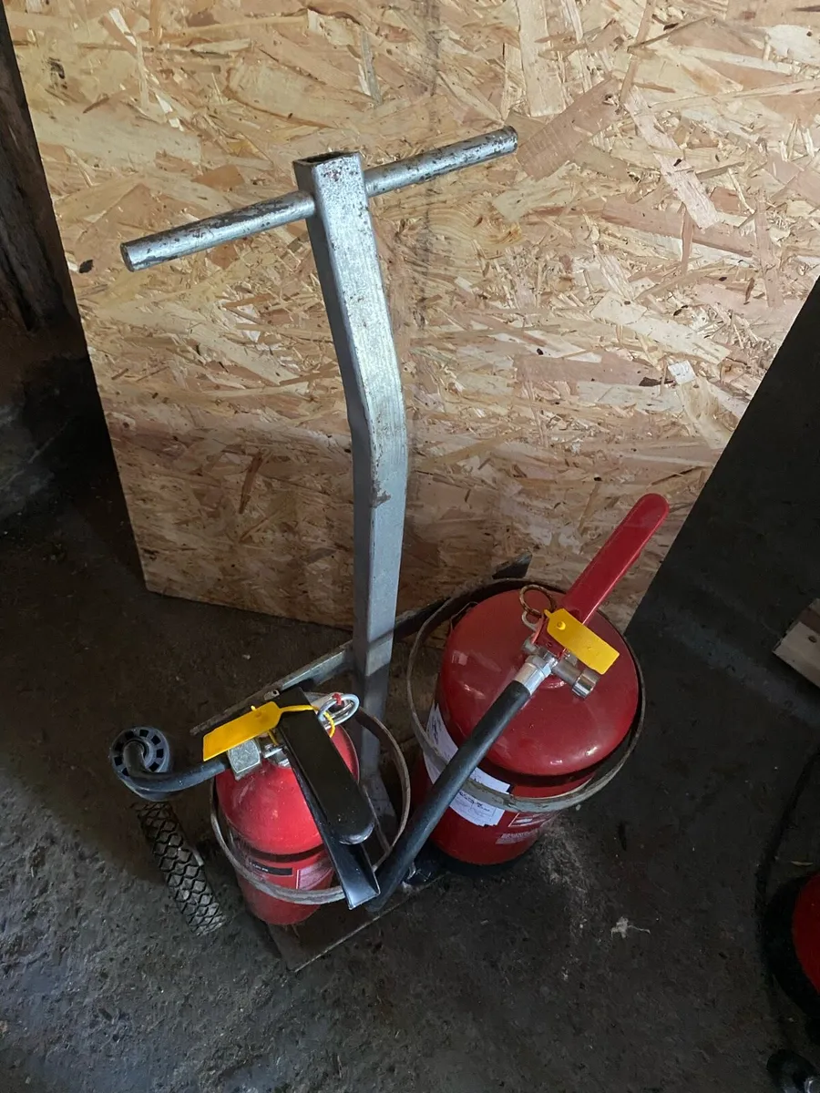Fire extinguishers and trolley - Image 3