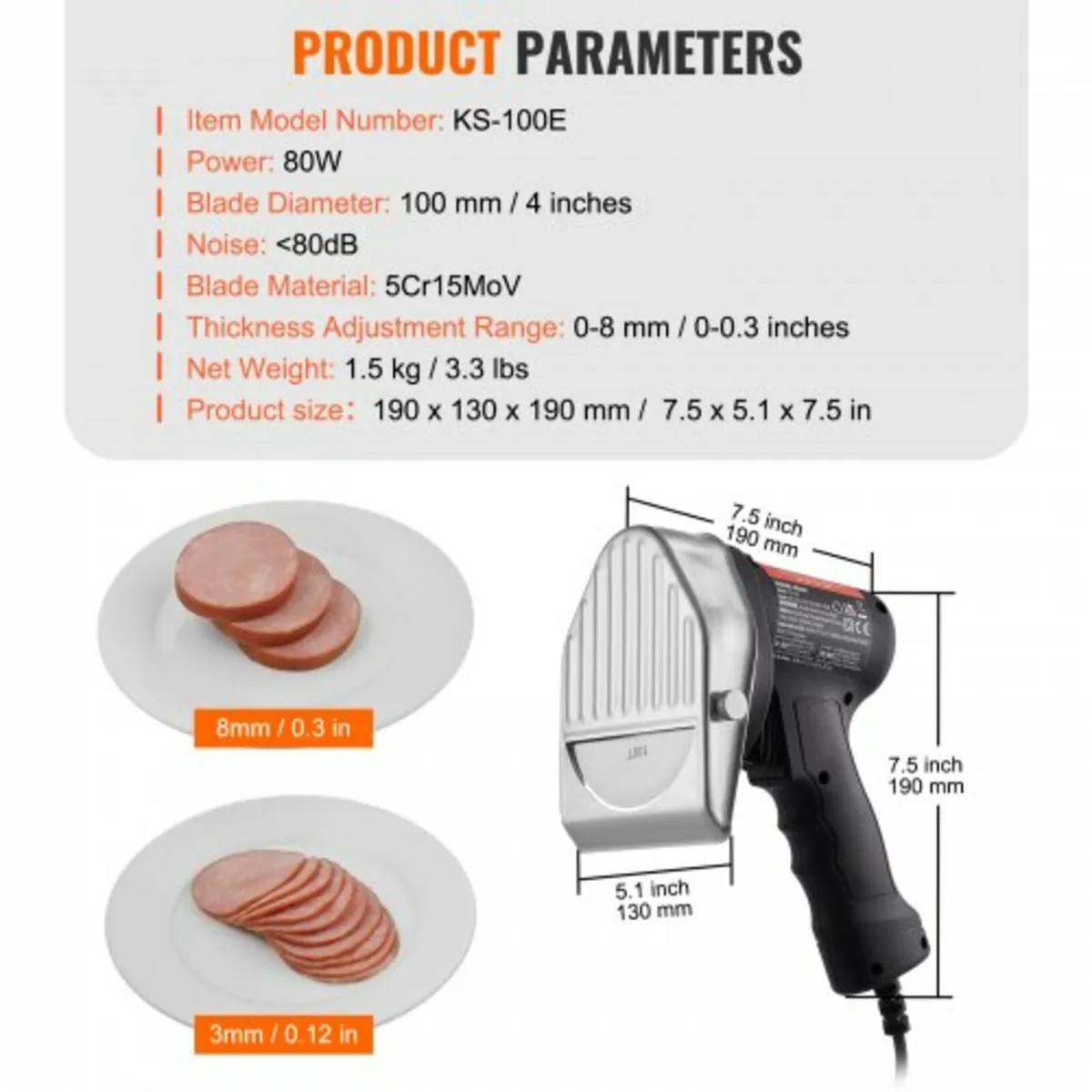Electric Shawarma Knife Turkish Doner Kebab Meat G - Image 2