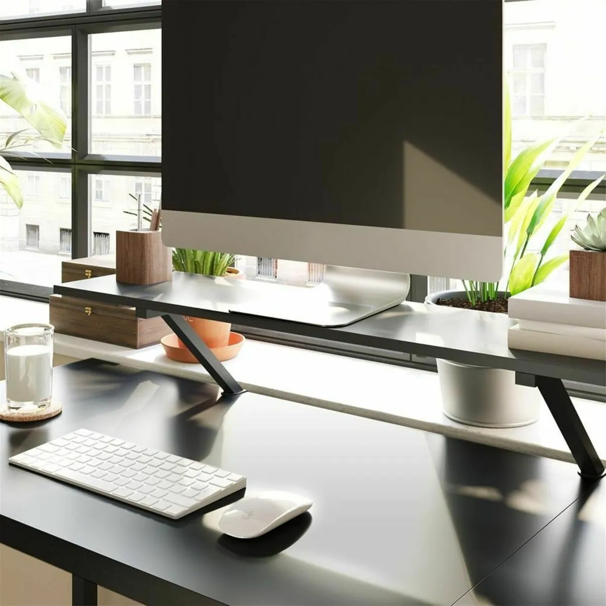 New L-Shaped Computer Desk (Black) - FREE P&P - Image 4