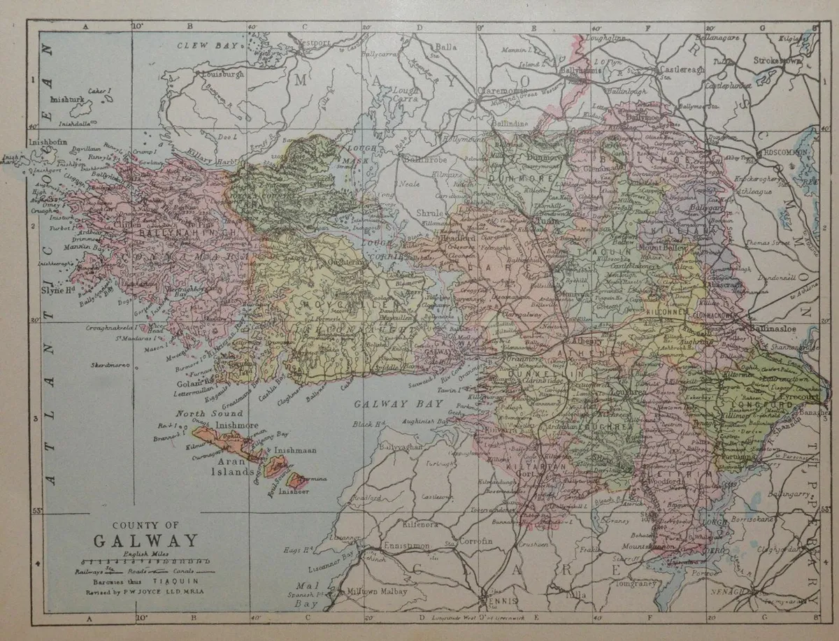 County Galway 1905 Antique Map - Image 2