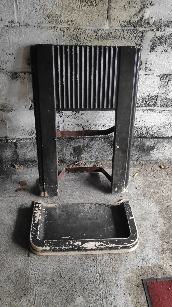Vintage Cast Iron Fireplace ArtDeco 1950