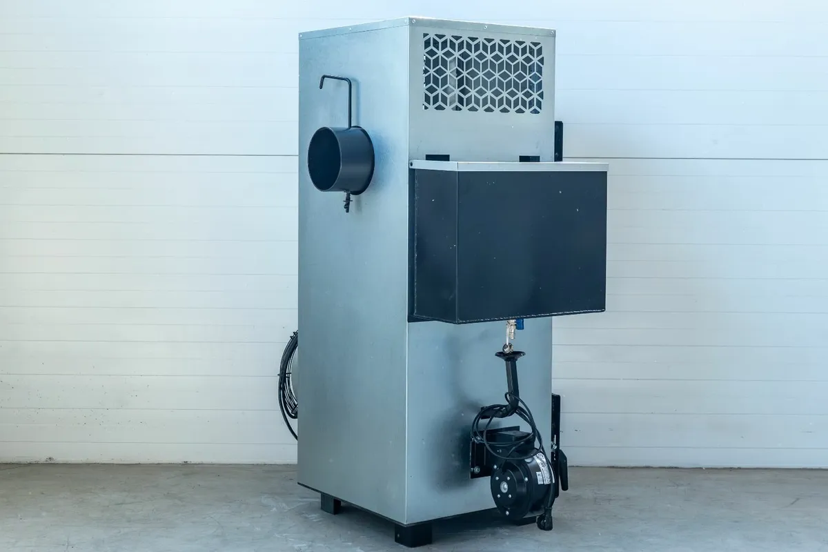 NG30 kw air heater (up to 400 m2) for usedoil+wood - Image 4