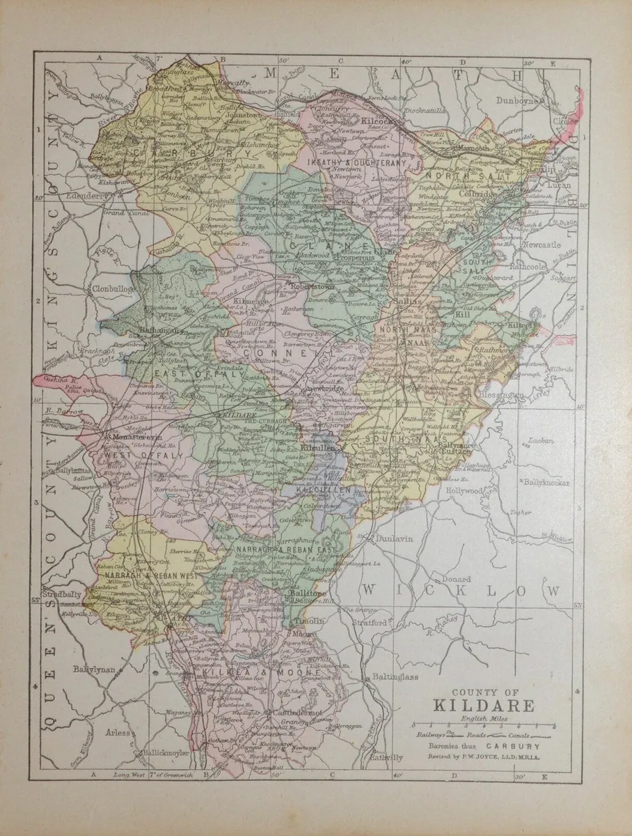 County Kildare 1905 Antique Map - Image 2