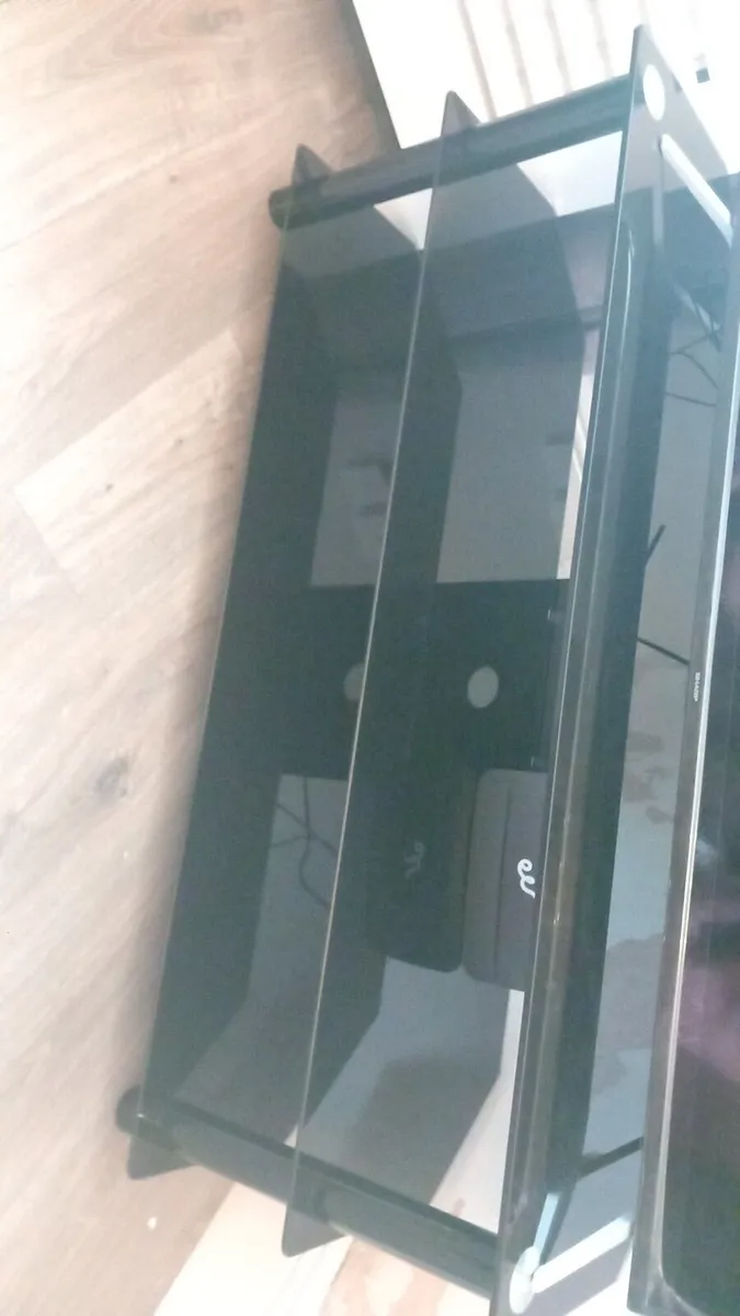 Black glass tv stand - Image 2