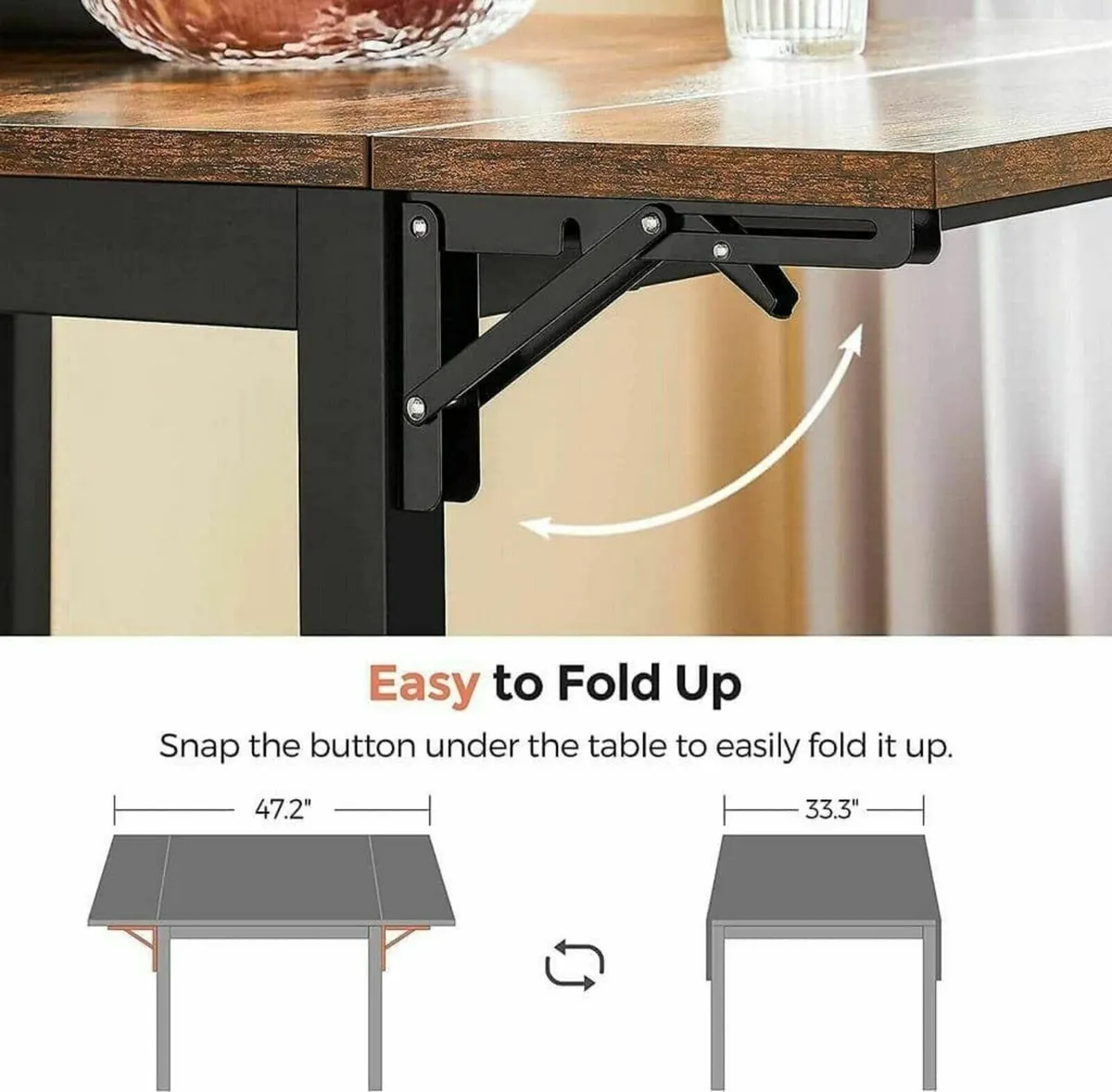 New Industrial Folding Kitchen Table - FREE P&P - Image 4