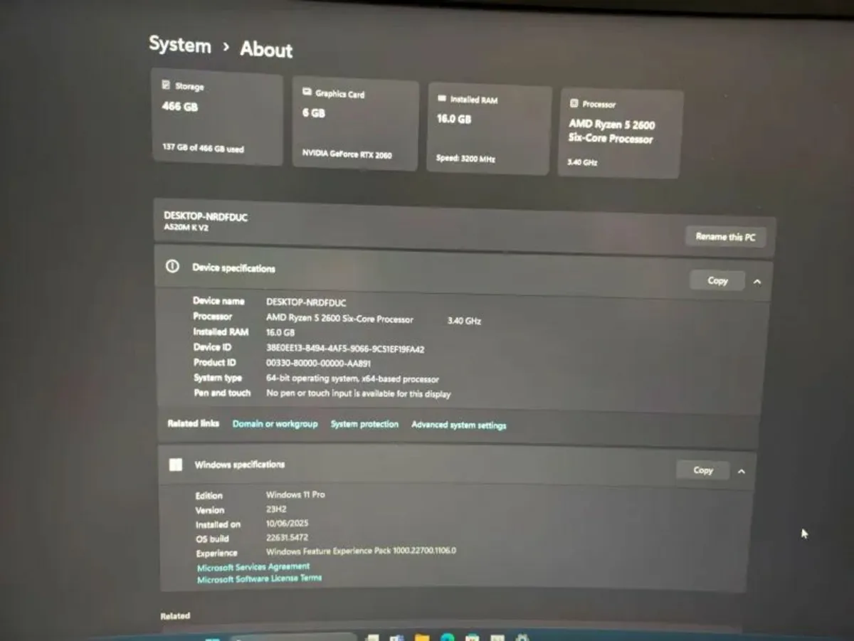 RTX Gaming PC | RTX 2060 | Ryzen 5 | Win 11Pro - Image 2