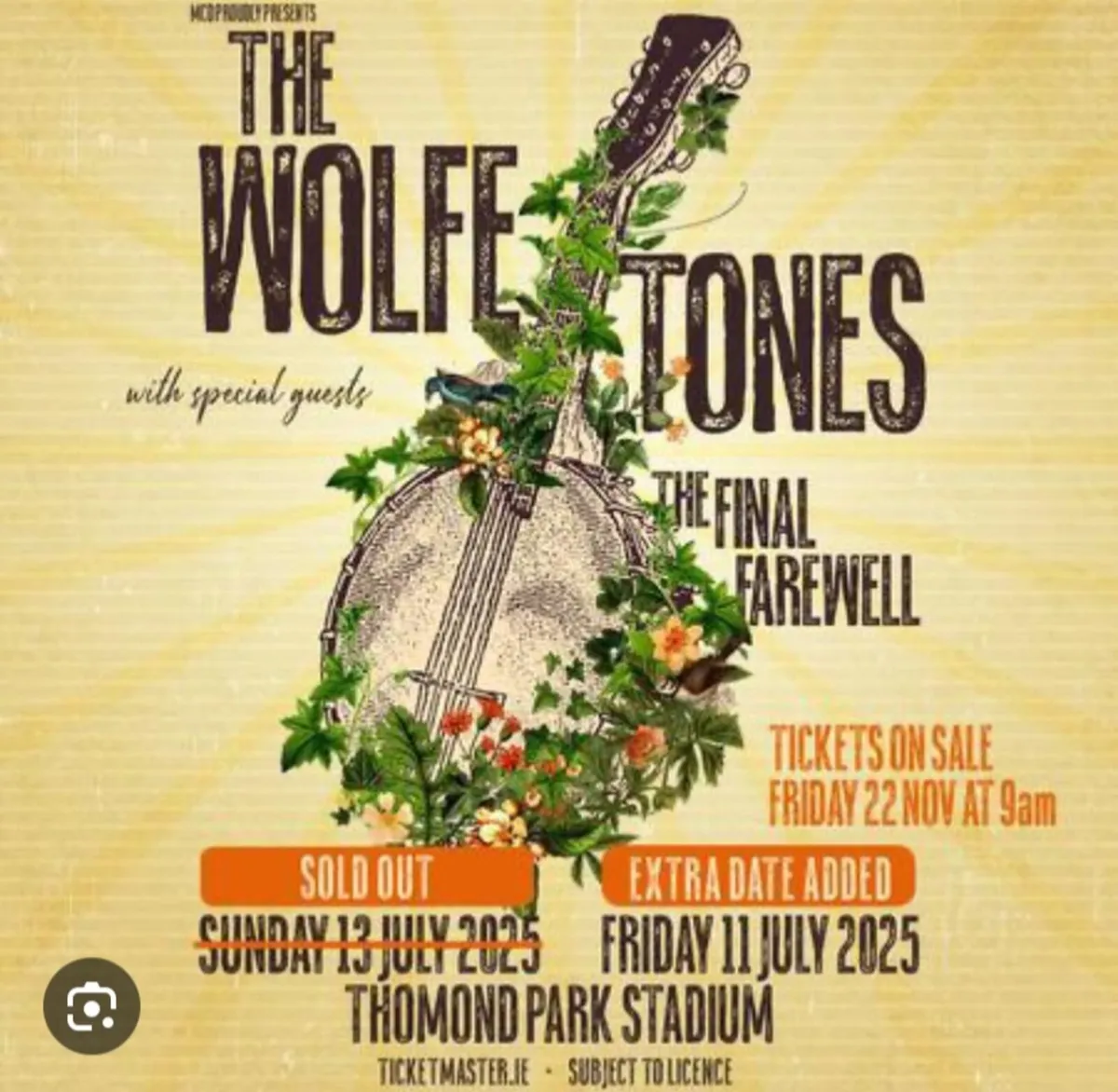 Wolfe Tones Tickets Limerick Sunday 13 July - Image 2