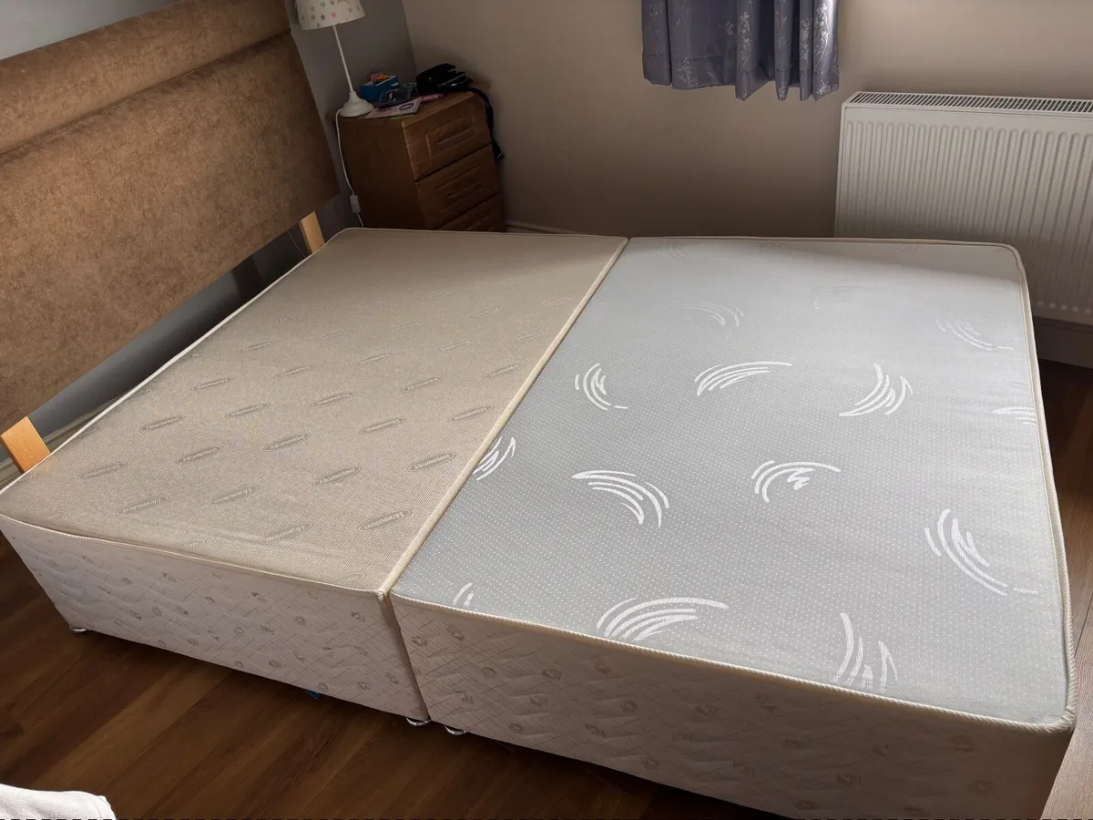 2 x Double bed bases - Image 1